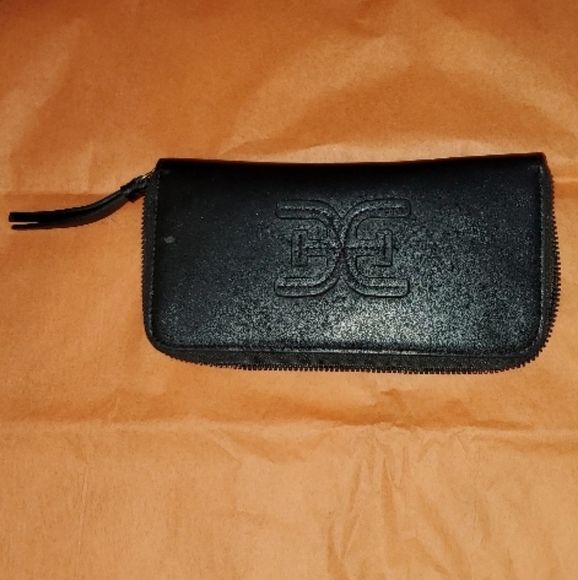 SAM EDELMAN SOPHIA ZIP AROUND WALLET FAUX LEATHE Black - Picture 4 of 7
